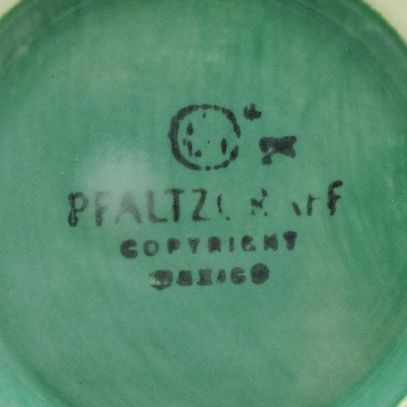 Pfaltzgraff Stonewash Green Rimmed Soup Cereal Bowls Green Swirl Bowls - Picture 7 of 7